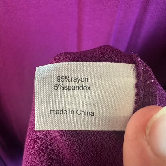 Lane Bryant 3/4 sleeve T-shirt purple romantic whimsygoth normcore plus size - Picture 7 of 11